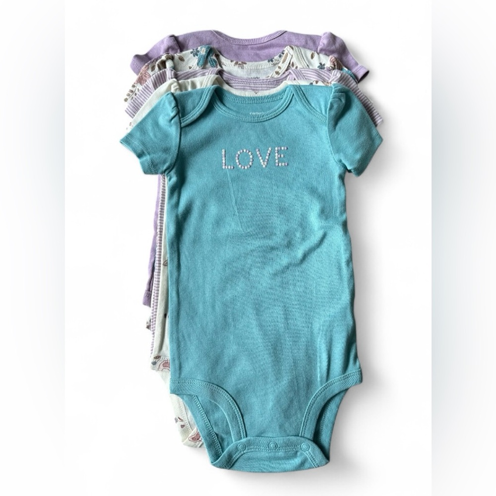 Carter's Baby Girls' Size 12 Months 5 Pack Bodysuits Short Sleeve